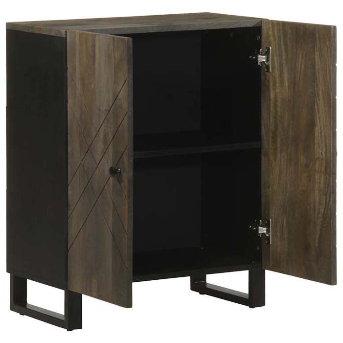VidaXL Black Buffet 60x33x75 Cm Solid Mango Wood, Storage Cabinet, Kitchen Storage Furniture, Furniture of 4017686