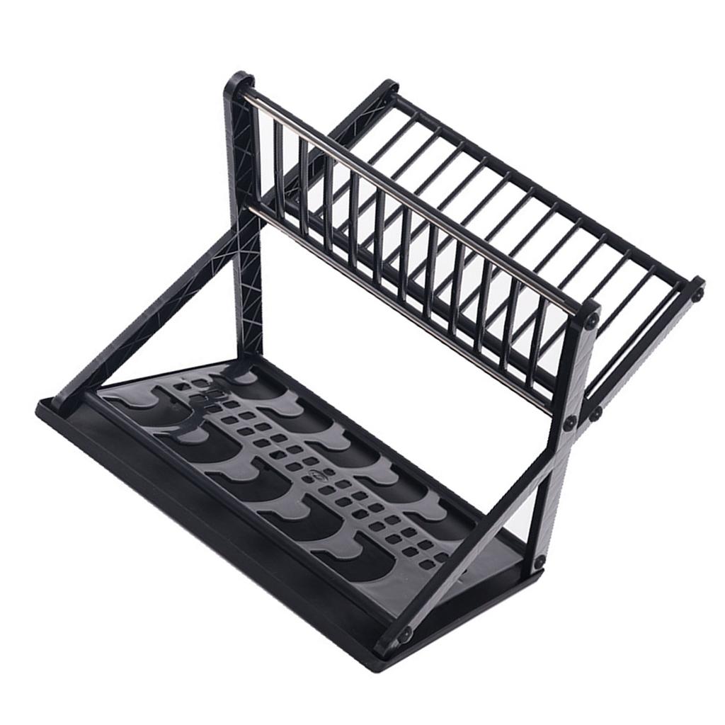Double Layer Bowl Rack Multifunctional Dish Drying Rack Stainless Steel Dish Drainer for Kitchen Counter