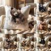 Honey Bear Painting Cushion Cover Multi-Scene Pillow Cover for Home & Car - Reversible, Soft & Durable for Daily Use