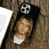Singer Kurt Cobain Phone Case For iPhone 17,16,15,14,13,12,11 Plus,Pro Max,XS,Colorful Silver Phone Case Funda Cover