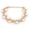 Latest Stylish Design Fancy Pearl Bracelet Earrings Necklace Jewellery Set for Women