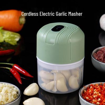 Electric Wireless Garlic Press and Peeler - Mincer, Pulverizer, and Masher for Garlic Paste