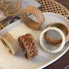 Bird Nest Shape Rattan Woven Bracelet Hand Ring Bohemian Braided Bracelet  Beach