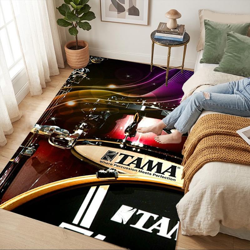 Musik Schlagzeug Wohnzimmer Rutschfester Teppich Weicher Teppich für Schlafzimmer Spielzimmer Sofa Büro Heimdekoration Fußmatte Weihnachtsgeschenk C9301926