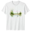 Heron Watercolor Nature Animals Men Women Graphic Tee Wildlife Bird Gift