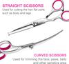 Professional Dog & Cat Grooming Scissors Kit Luxury Stainless Steel Thinning Curved Scissors with Safety Round Tips