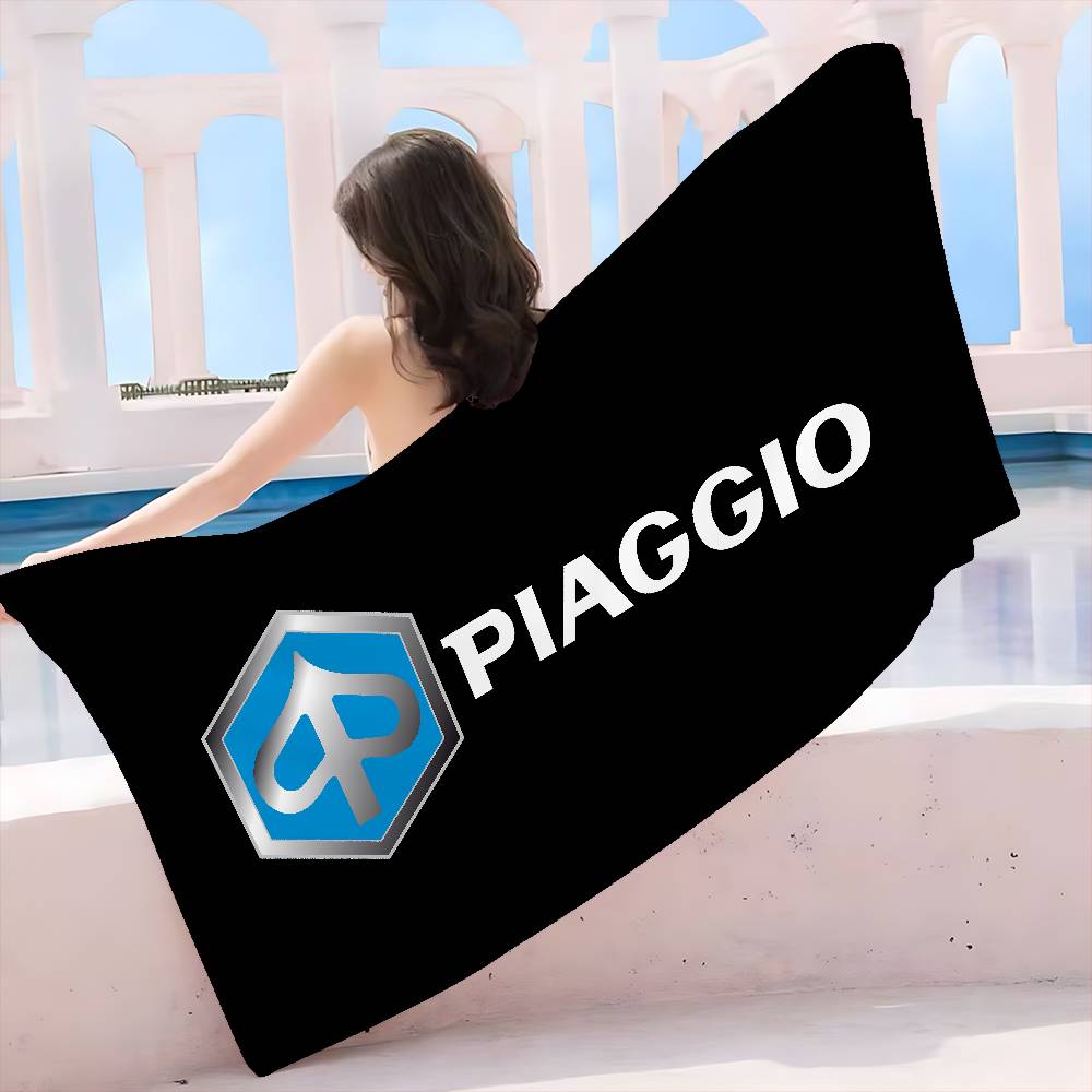 P-Piaggio Logo Bath Towel Microfiber Soft Water Absorbing Breathable For Girl Kids Decorative Cartoon Beach Towel