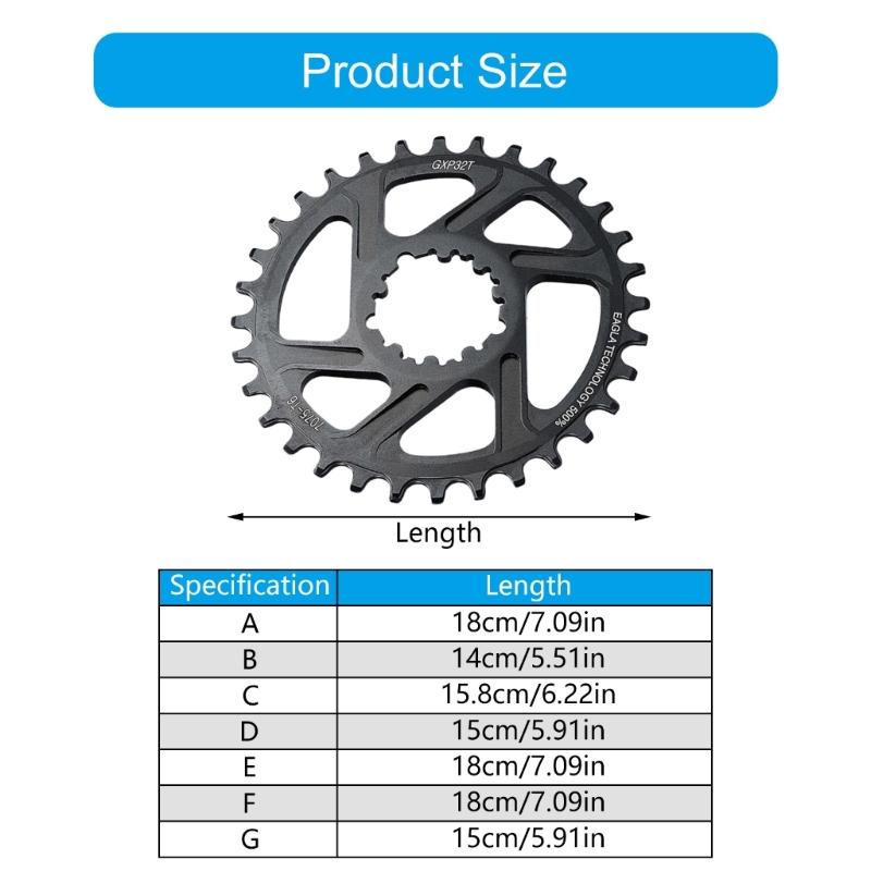 Aluminum Alloy Mountain Bicycles Chainring Direct Mounted 3mm Offset 32T/34T/36T/38T Narrow Wide Chainwheel Chainring