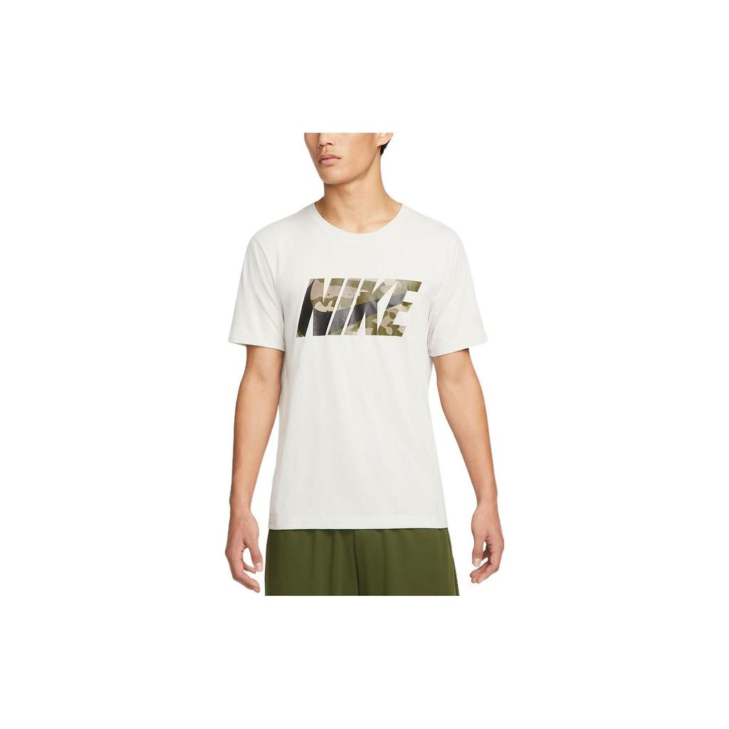 Nike Camouflage Letter Print Round Neck Casual Short-Sleeve T-Shirt Men Tops White DM5670-072
