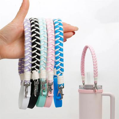 Hand-woven For 40oz Water Bottle Handle Cup Food Grade Thickened Silicone Ring For Stanley Sports Water Cup Strap Accessories