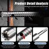 SDS-Plus Rebar Drill Bit High Hardness Carbide Rebar Cutting Drill Wear-resistant High Efficiency Electric Hammer Drill Bit