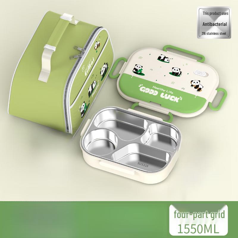 Dětský nerezový 316 4přihrádkový izolovaný svačinový box