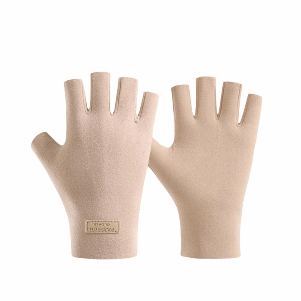

Elastic Winter Gloves Double-sided Plus Velvet Fingerless Gloves Autumn and Winter