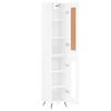 VidaXL Buffet haut Blanc brillant 34,5x34x180 cm Bois d'ingénierie 3200363