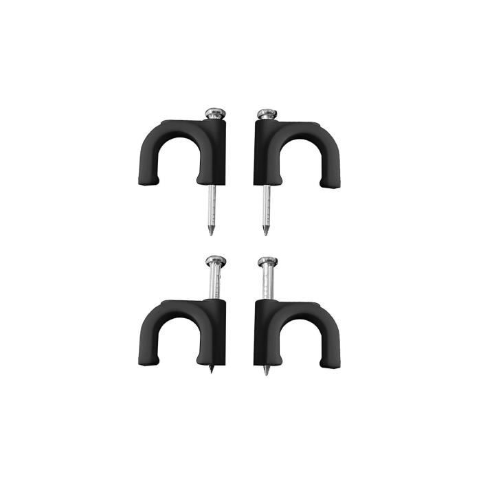 Agrafe - GENERIQUE - Tuyau Tubulaire 2x6 N° 10 - Noir - Plastique - Lot de 100