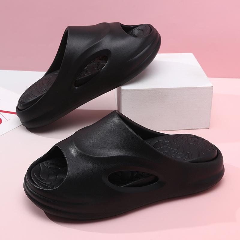 Versatile women's summer outer wear thick-soled soft non-slip slippers indoor heightening deodorant advanced cool slippers men