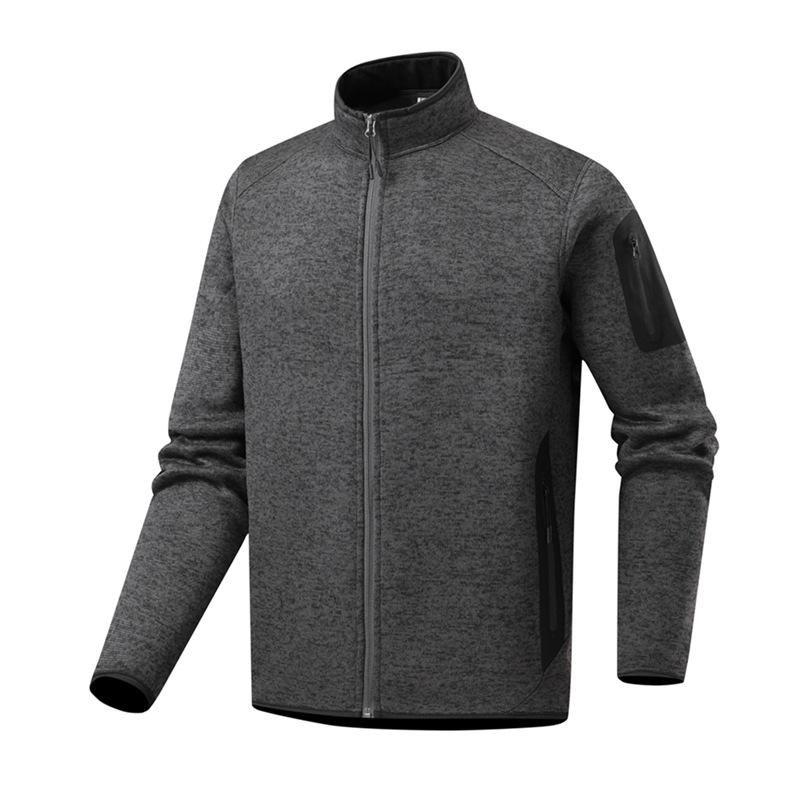 

Stand Up Collar Fleece Jacket Autumn and Winter Cardigan Long Sleeved Fleece Jacket Men s Warm and Cold Resistant Breathable Thick Assault Jacket M