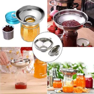 Stainless Steel Wide Mouth Funnel, Kitchen and Household Large Diameter Funnel Multifunctional Jam Canning Funnel
