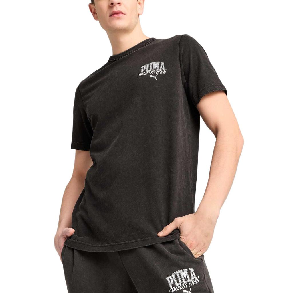 PUMA T Shirts Men's Black 01 Crew Neck Moderate 687515-01