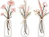 3-Piece Metal Flower Wall Art Set - Rustic Farmhouse Decor: Black Minimalist Flower Wall Decor