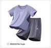 Boys' Summer Quick-Dry Sports Set - Short Sleeve & Shorts, Ice Silk, Lightweight Outdoor Wear