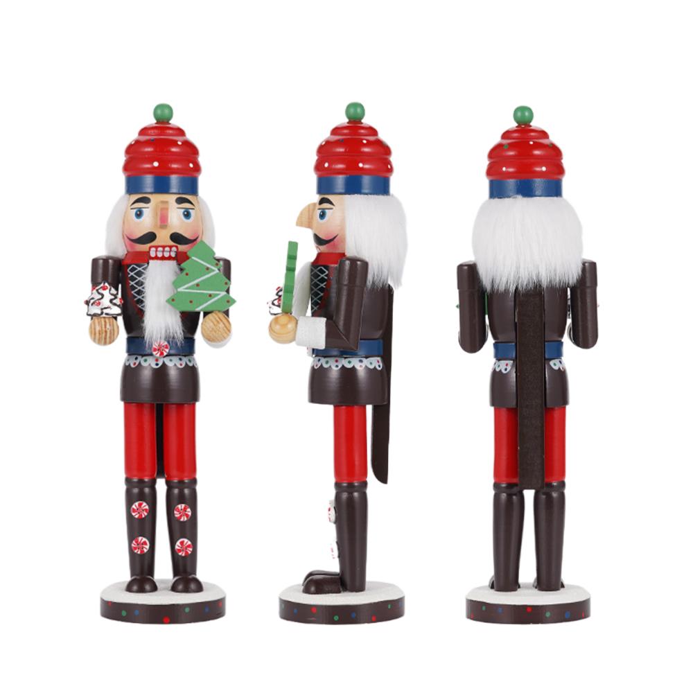 

38СМ Рождественский Щелкунчик Солдат Счастливая Здоровая Кукла Игрушки Рождественские Подарки Друг Новый Год Вечеринка DIY Ручной Работы Рождественские Подарки E