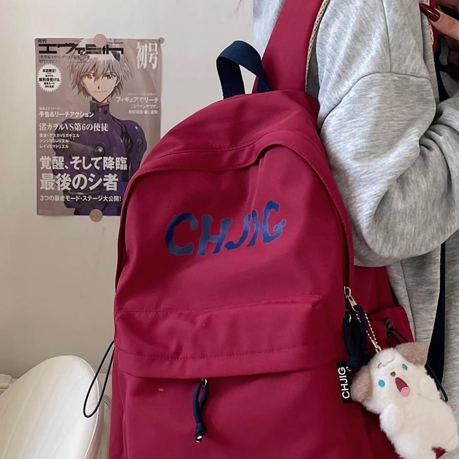 Schoolbag Japanese Retro Schoolbag Junior High School Students Girls Ins Niche Solid Color Backpack Students School Light Backpack Boys