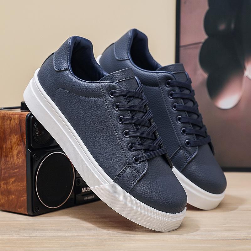 Men's Leather Casual Shoes Fashion Korean Version Skateboard Shoes Youth Sports Tennis Shoes for Men Sneakers Hombre