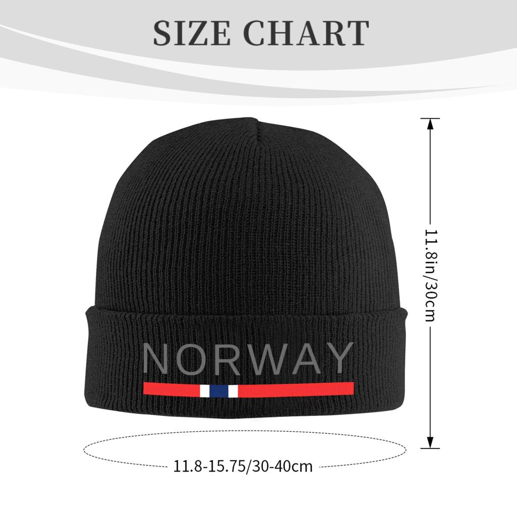 Orgulloso Noruego Bandera de Noruega Gorros Calentadores Gorras Hip Hop Invierno Cálido Unisex para Mujer Gorro de Punto para Adultos Unisex Gorro