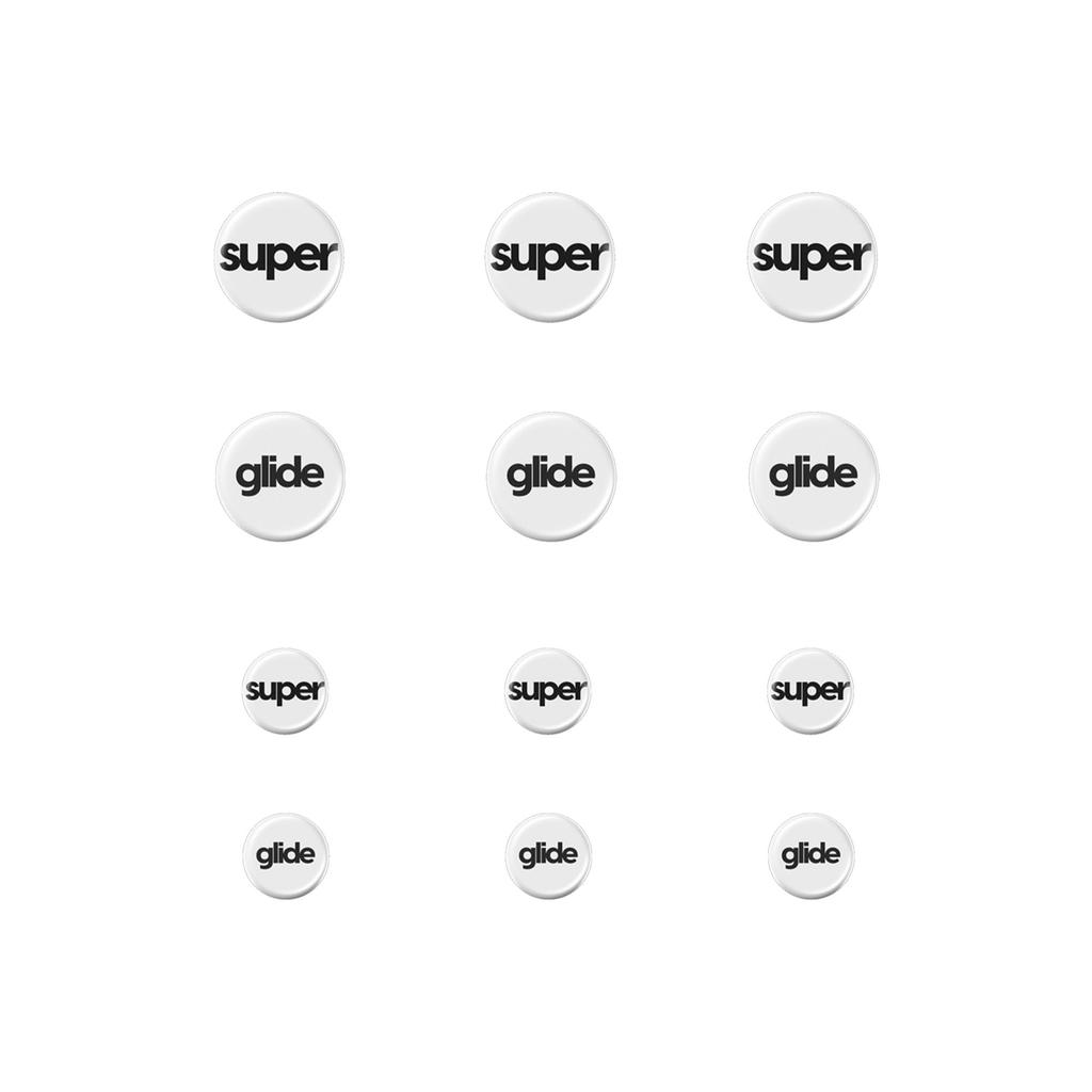 Superglide2 Mouse Sole Universal Dot 6mm 9mm Mouse Feet Glass Material Round Edge Processing High Durability Low Friction Super (Type-C) + (12pcs)