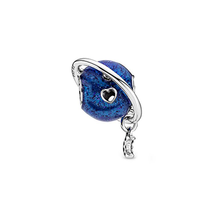 Pandora 925 Silver Interstellar Series Moon Orbiting Earth Charm Unisex Charm 799227C01 Box