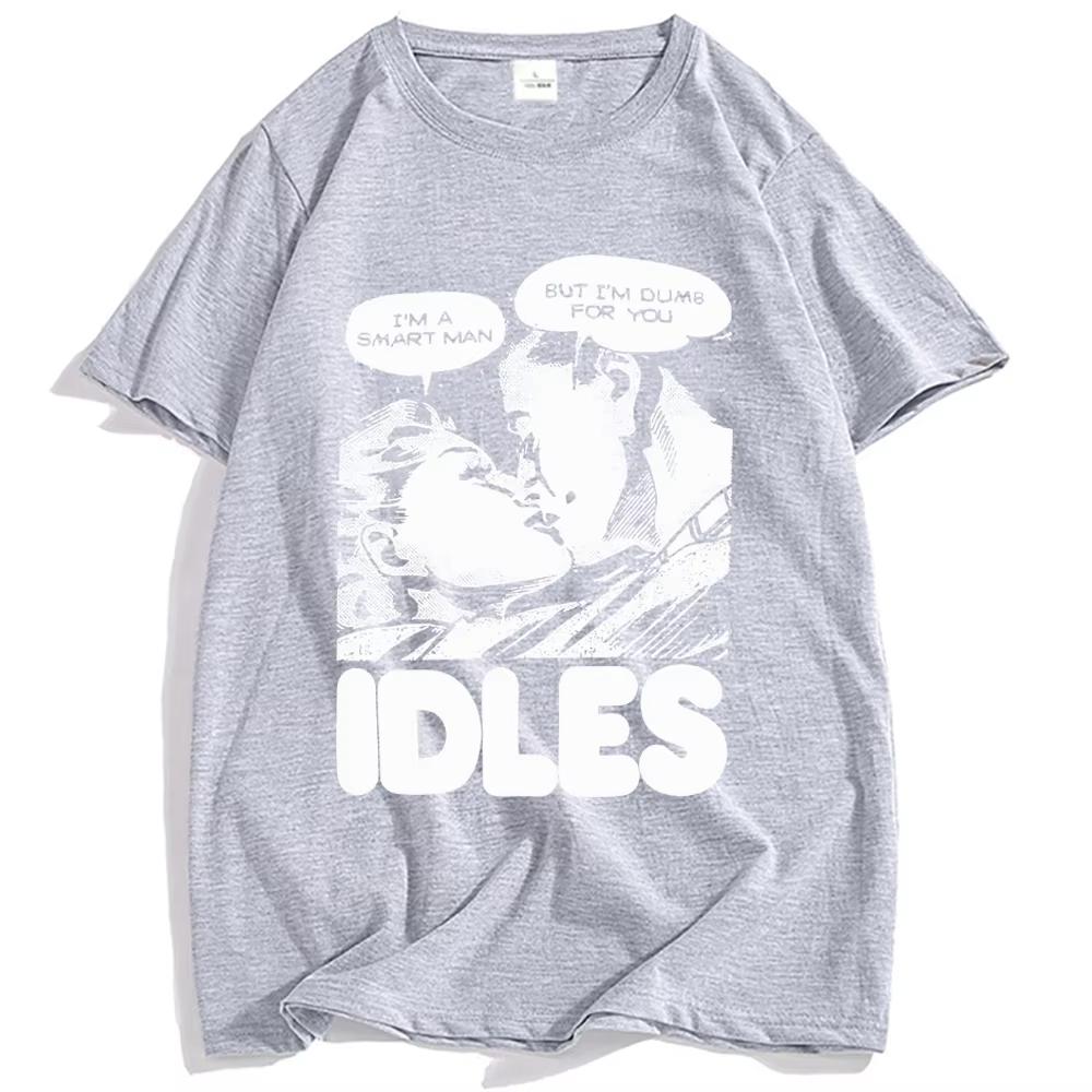 I'M A SMART MAN TEE IDLES HANDS CROPPED WOMENS T-SHIRT Short Sleeve Cotton Men Tshirts Summer O-neck Punk Streetwear Women Tees