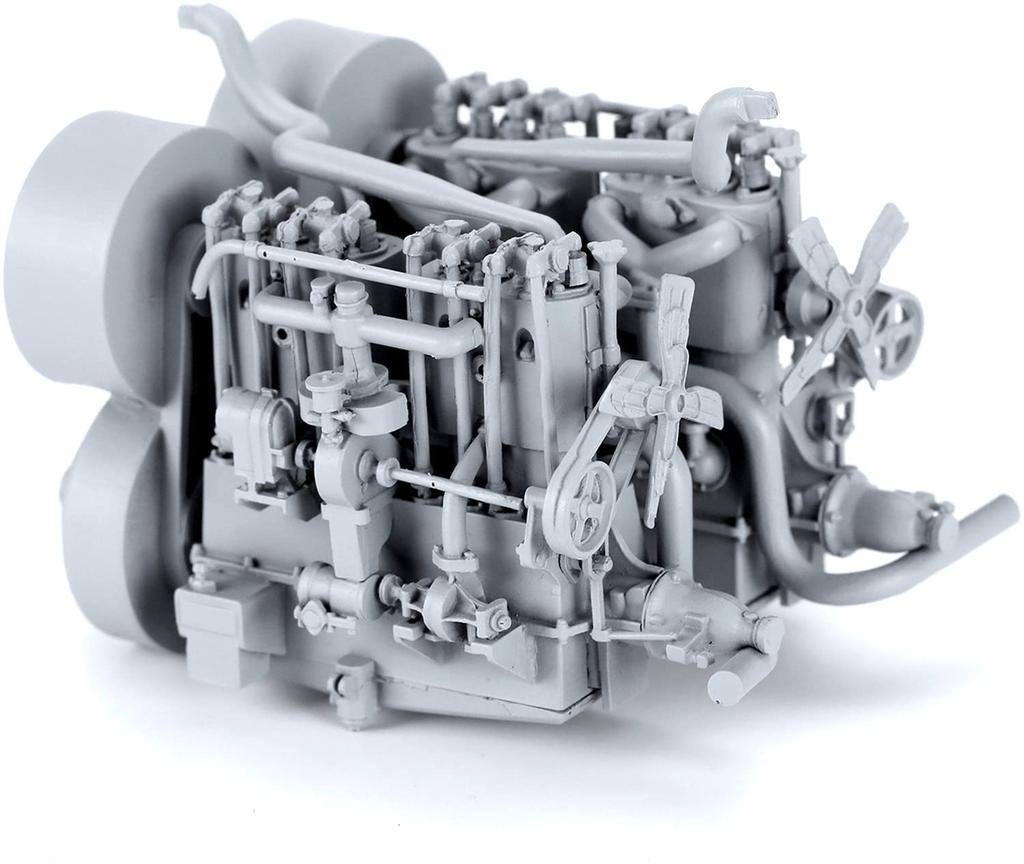 GSI Creos Meng Model 1/35 German A7V Tank, Krupp Type, with Resin Engine, Limited Edition Plastic Model, MTS-017S, Molded Color