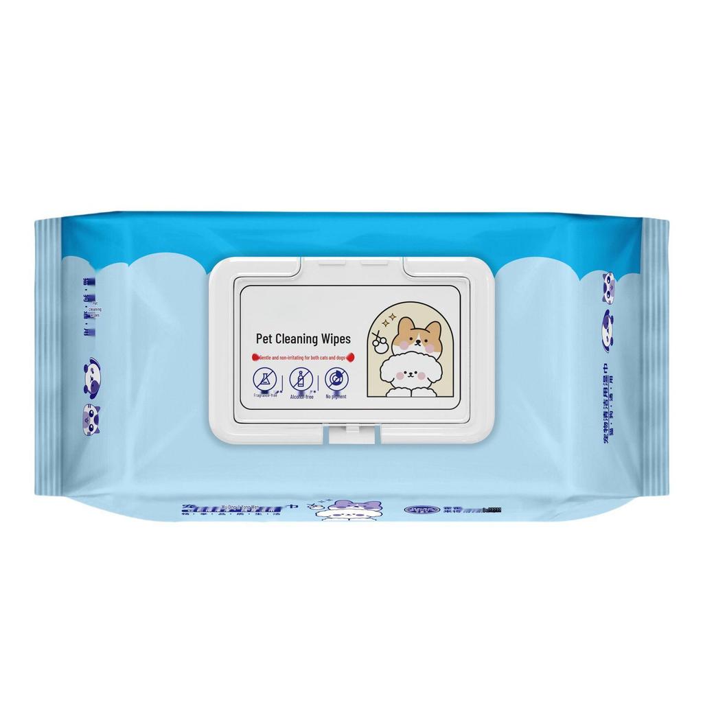 Universal Double-Sided Pet Cleaning Wipes for Cats and Dogs - Full-Body Care with Water-Locking Texture