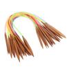 Multicolor Plastic Pipe Carbonized Double Annular Bamboo Sweater Needles for Knitting