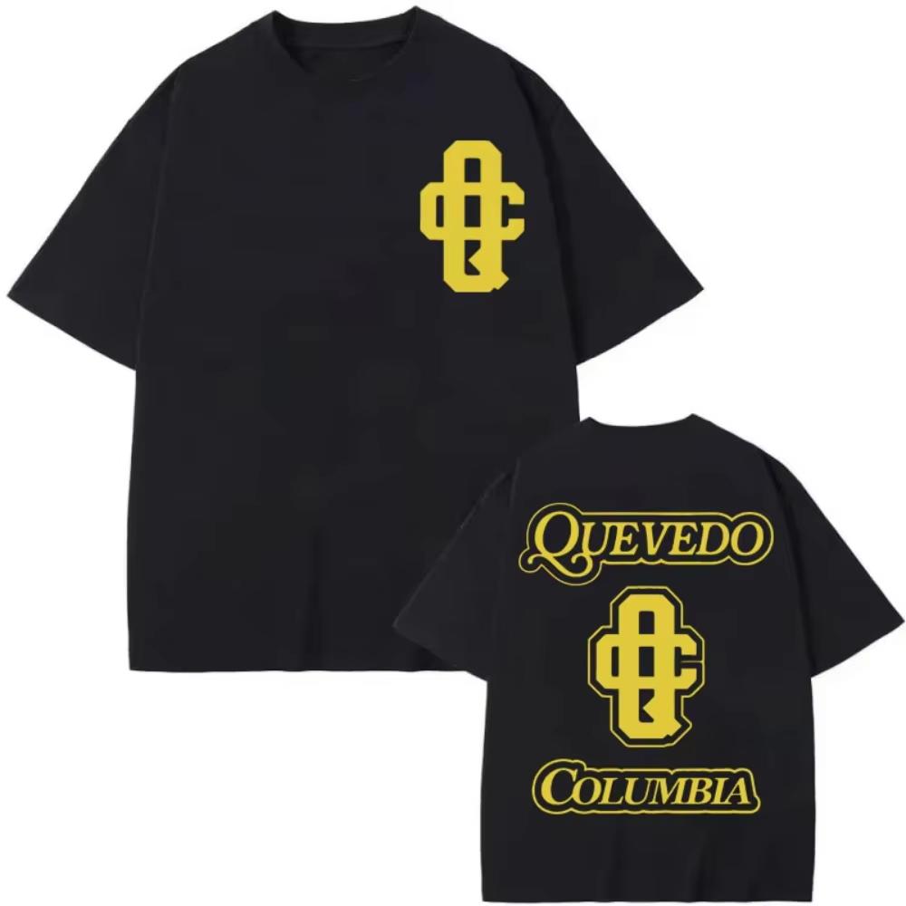 

Limited Quevedo Columbia Merch Tshirts 2026 summer Men Women Fashion Hip Hop Short Sleeve Top Summer Casual Cotton Streetwear M