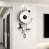 Modern Minimalist Wall Clock with Shelf, Stylish Home Decor for Living Room, Modern , Space-Saving Design, Wall Hanging Clock