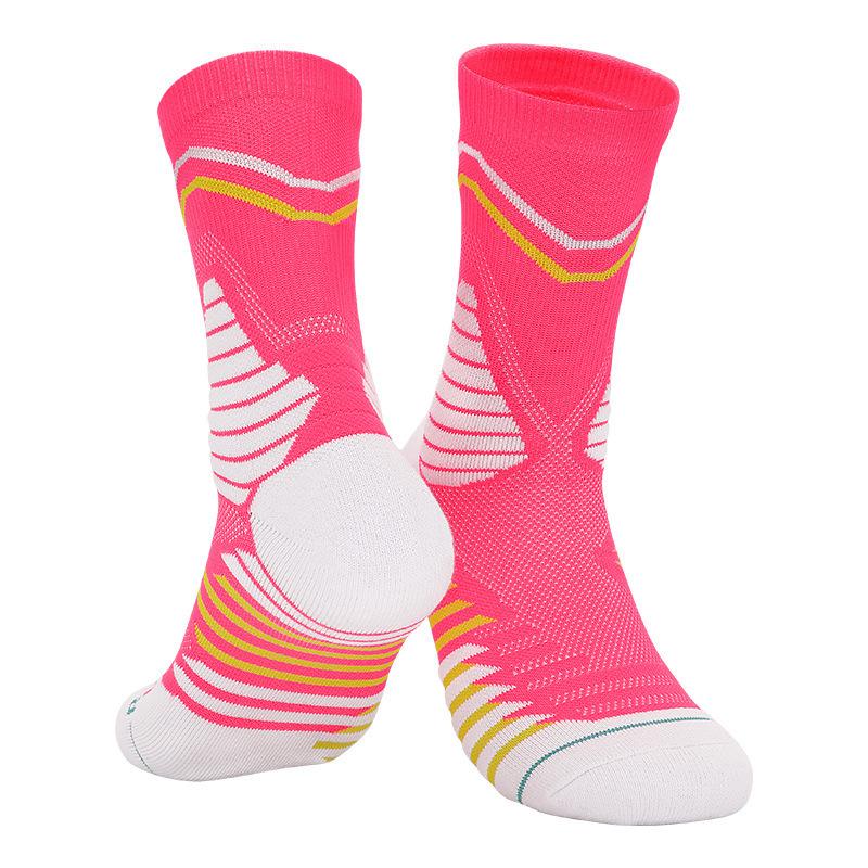 Elite Actual Combat Basketball Socks Men'S Medium Tube Thickened Towel Bottom Non-Slip Sweat-Absorbing Stockings Shock-Absorbing Sports Socks Children