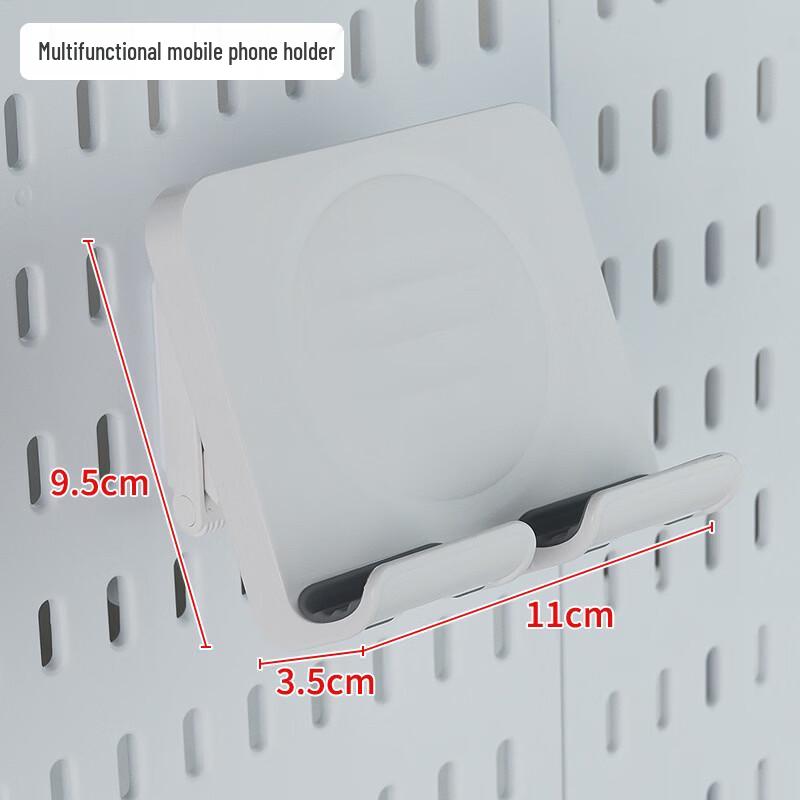 Miflame No-Drill Rotating Pegboard Phone & Tablet Holder