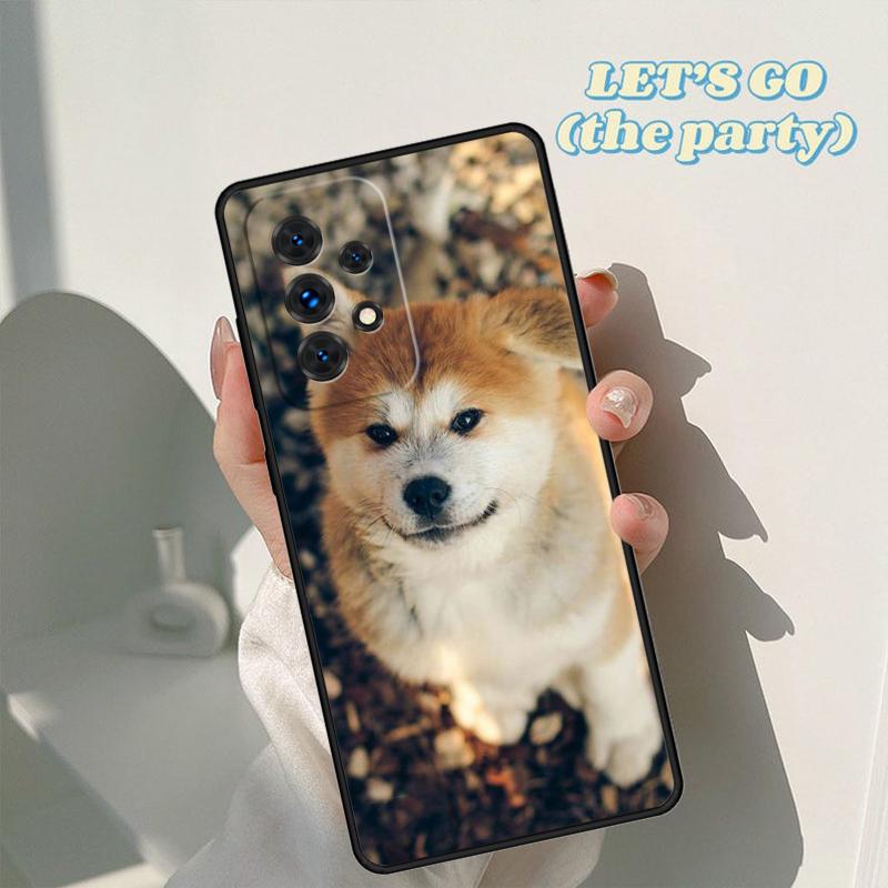 Funny cute dog Akita phone case For Samsung Galaxy A42 A31 A40 A51 A71 A32 A80 A91 A52 A72 A73 A20e A21S A50 A70 A11 A12 Cover