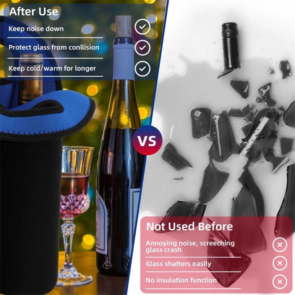 Insulated Wine Cooler Bag Neoprene Drink Bottle Holder Practical Can Carrier Tote  Bottle Protector