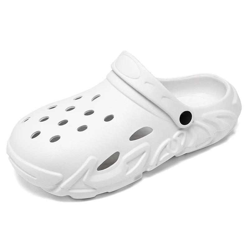 

Модные мужские модные летние шлепанцы на толстой подошве из ЭВА, нескользящие женские мужские туфли, удобные, подходящие для улицы и дома, женские сандалии 36-37 белый