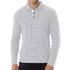 Men's high-end golf striped polo shirt t-shirt men's lapel Paul shirt long sleeve tops