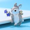 New Cute Enamel Rabbit Brooch Small Animal Pin Zodiac Fashion Jewelry 2 Colors Available High Quality
