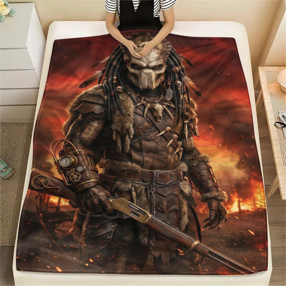 Fire Train Gorilla Death Print Flannel Blanket,High Quality Comfortable for All Seasons,Home Decor,Warmth and Comfort,Perfect for Christmas Gifts