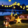 Wasserdichte Laterne Lichterkette 6,5 m 30 LED Solar-Außenlampe Weihnachtsgirlande zum Jäten Hausgarten-Dekor