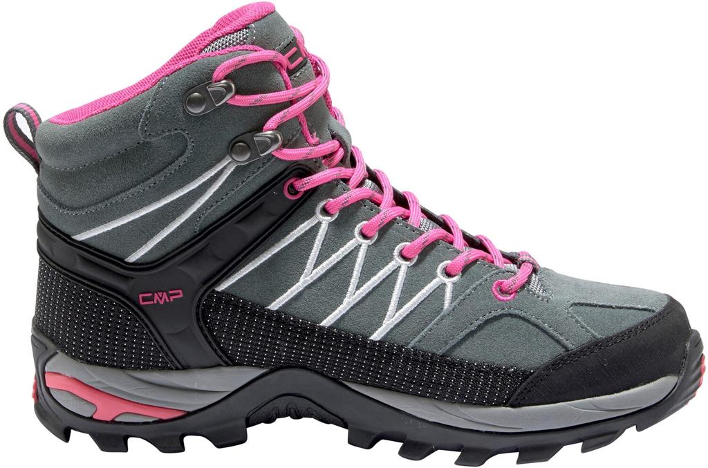 Women's CMP Rigel Mid Waterproof Trekking Shoes Grey/fuxia/ice