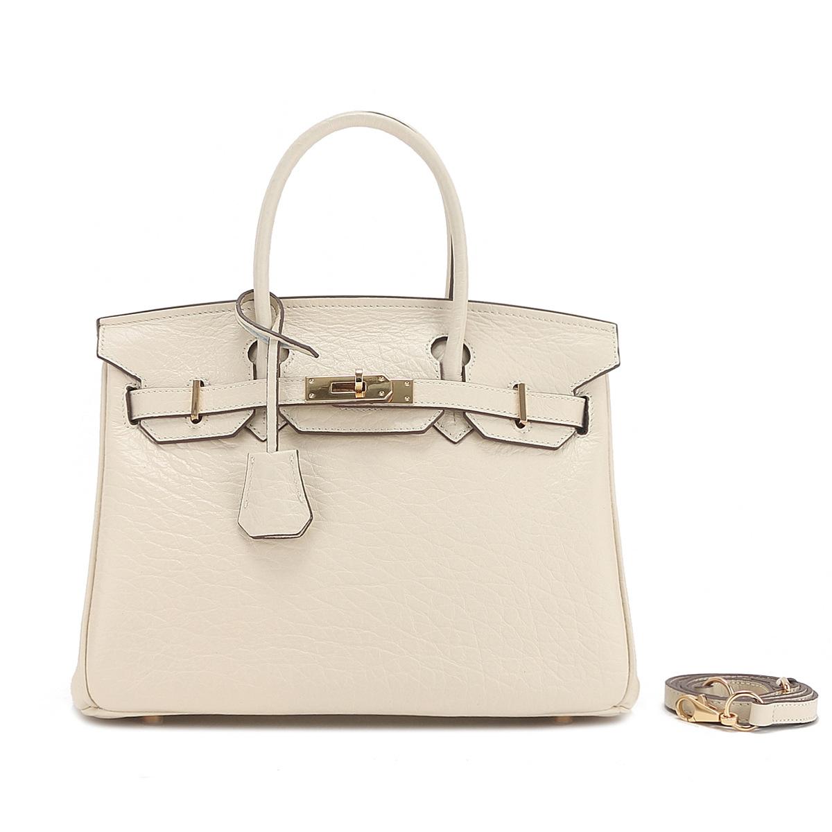 

Транскордонна нова шкіряна платинова сумка першого шару Шкіряна модна сумка з візерунком слона Текстура сумки через плече 30x17x22cm білий