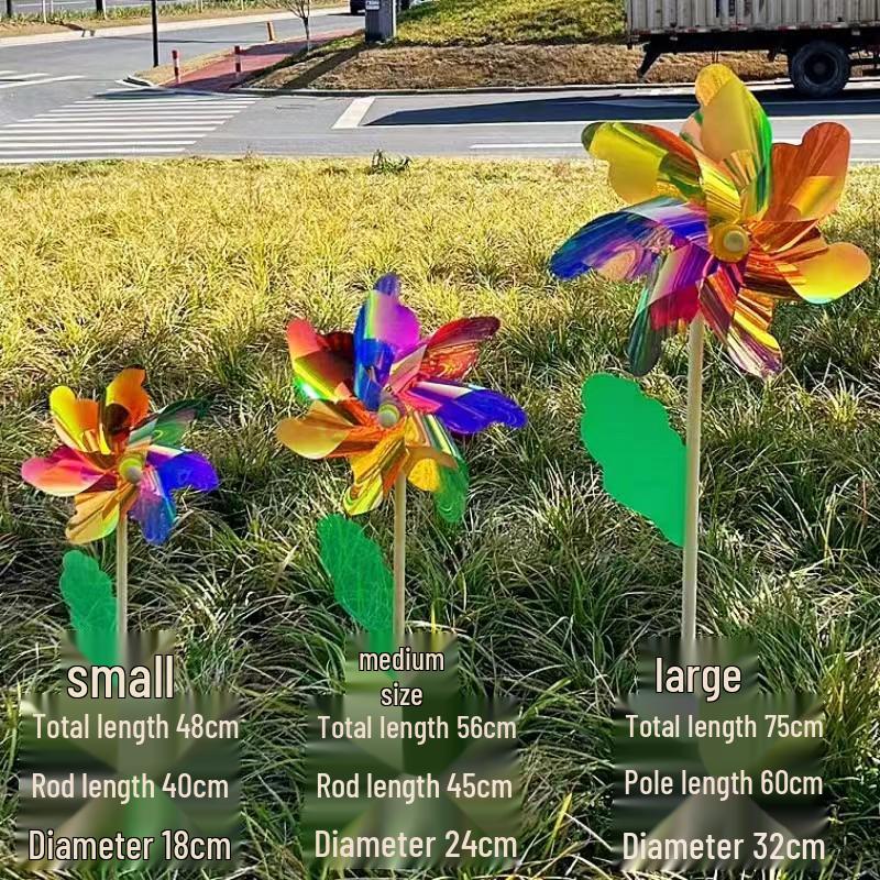 Colorful Wooden Sunflower Windmill Toy 