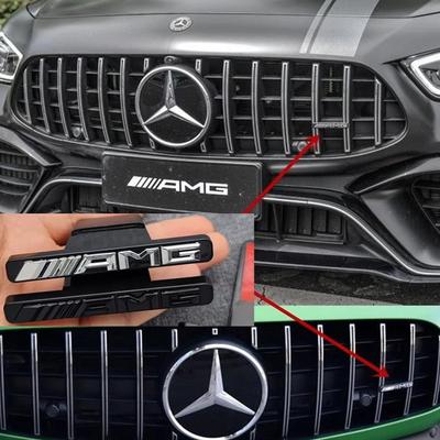 Naklejka z emblematem na przednią kratkę samochodu dla AMG Mercedes benz W212 W213 W202 W211 W176 W210 W205 Gla Glc Cls Glk Akcesoria